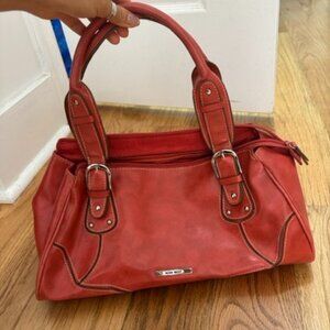 Red Leather Nine West Handbag